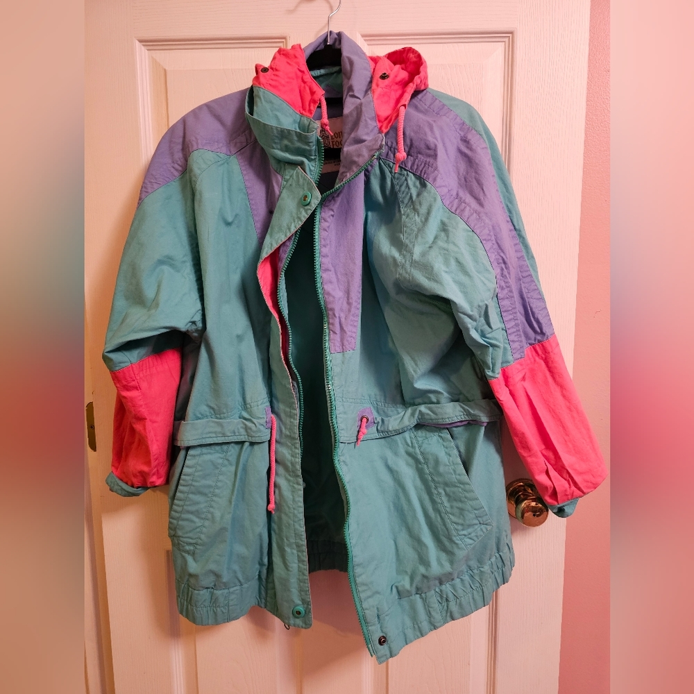Vintage London Fog Multi Colored Windbreaker Jacket